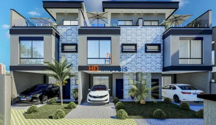 Sobrados tríplex com terraço, 02 vagas de 136m² a 170m². De R$799.000,00 a R$ 990.000,00 no Cajurú - Curitiba/PR.