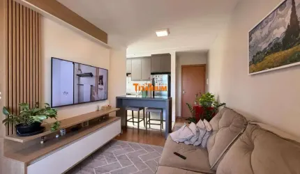 Apartamento praticamente todo mobiliado, com churrasqueira à venda em Novo Hamburgo.
