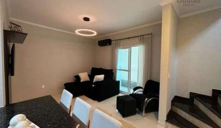 OPORTUNIDADE!!! Vendo Sobrado Triplex Mobiliado, Porteira Fechada, 02 dormitórios, 02 suítes, 03 vagas de garagem para carros grandes, Gonzaga, Santos.