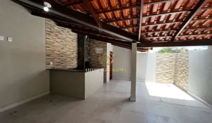 BELA CASA COM 3 QUARTOS E ÁREA GOURMET NO MANSÕES PARAÍSO