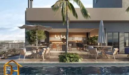 Apartamento na planta com 3 quartos, sendo 1 suíte, sacada com churrasqueira, 1 vaga de garagem e ampla área de lazer
