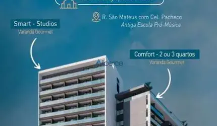 Apartamento studio com varanda gourmet no coração do São Mateus!