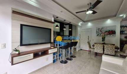 Apartamento com 3 dormitórios à venda, 88 m² por R$ 640.000,00 - Pitangueiras - Guarujá/SP