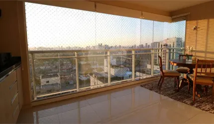 Varanda Gourmet envidraçada! Apartamento 2 suítes , 2 vagas, 77 metros, Vila Mascote! Andar Alto!