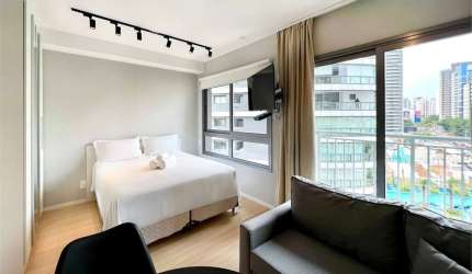 Studio com 1 quarto e mobiliado, 27 m² na Zona Sul em Vila Nova Conceição, São Paulo