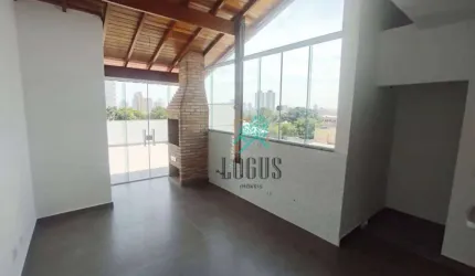 Cobertura de 106m² (53m²+53m²) bem distribuído, 2 dormitórios sendo 1 suíte, à venda por R$ 670.000 - Vila Pires, Santo André/SP
