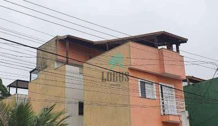 Cobertura ótima disposição com 84m² (42m²+42m²) bem distribuído, composto por 2 dormitórios, à venda por R$ 370.000 - Jardim Las Vegas, Santo André/SP
