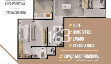 Apartamento com 1 dormitório à venda, 51 m² por R$ 435.052,40 - Jardim Nova Bragança - Bragança Paulista/SP