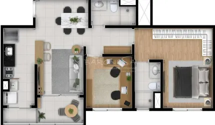 Apartamento com 2 quartos à venda na Rua Lauro Vannucci, 100, Fazenda Santa Cândida, Campinas, 61 m2 por R$ 600.000