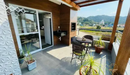Apartamento Duplex com 2 dormitórios à venda, 110 m² por R$ 750.000,00 - Praia de Palmas - Governador Celso Ramos/SC