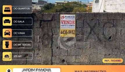 Terreno à venda, 125 m² por R$ 185.999,99 - Jardim Ipanema - Santo André/SP
