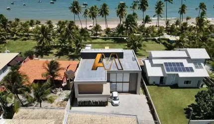 CASA 6 SUÍTES EM GUARAJUBA - FRENTE MAR (PORTEIRA FECHADA)