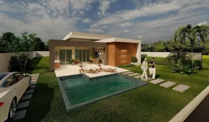 CASA 4/4 SENDO 3 SUÍTES EM JACUÍPE COUNTRY