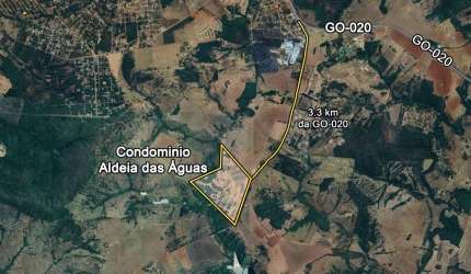 Lote de 1804 m² à venda por R$ 480.000 no Condomínio Residencial de Chácaras Aldeia das Águas - Bela Vista de Goiás