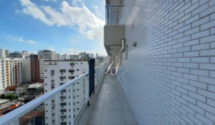 OPORTUNIDADE!!! À 1 QUADRA DA PRAIA, APARTAMENTO GARDEN COM ENORME SACADA, LAZER COMPLETO, VAGA DEMARCADA, NO BAIRRO BOQUEIRÃO EM SANTOS!!!