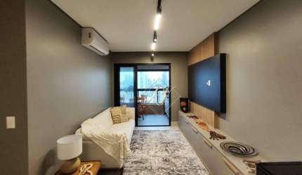 Apartamento mobiliado para locação, em prédio novo com lazer completo, andar alto, a uma quadra da praia do Jose Menino!!!!