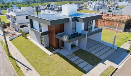 Casa nova em condomínio fechado de Camobi com 3 dormitórios + escritório
