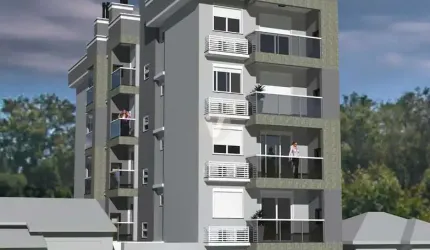 Apartamento 1 dormitório com sacada e churrasqueira em Camobi
