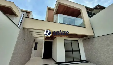 Casa composta por  3 suítes com Área Gourmet á venda no Bairro São Judas Tadeu, Guarapari-ES - Realize Negócios Imobiliários.