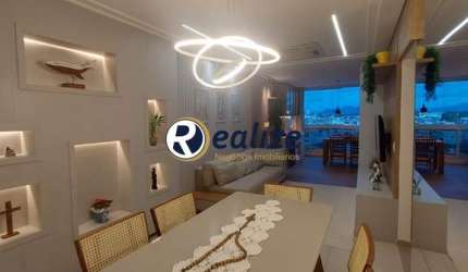 Apartamento finamente mobiliado com 3 quartos à venda na praia do morro em Guarapari-ES - Realize Negócios Imobiliários.