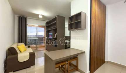 Flat mobiliado de 37m² de área útil para locação, próximo ao Novo Shopping - Bairro Ribeirânia, Ribeirão Preto/SP.