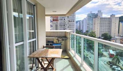Apartamento a venda na praia de Pitangueiras, sacada gourmet, 02 dormitórios, 02 vagas de garagem e lazer no prédio