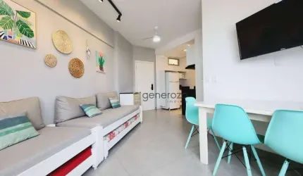 Apartamento para venda na praia das Pitangueiras, 01 dormitório, 01 vaga de garagem
