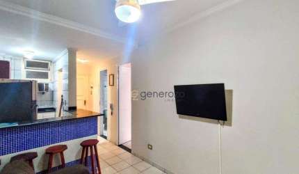 Apartamento á venda na praia de Pitangueiras, com 01 dormitório a uma quadra da praia.