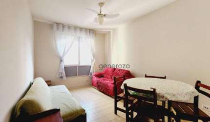 Apartamento a venda na praia das Astúrias, prédio frente ao mar, 01 dormitório, 01 vaga de garagem