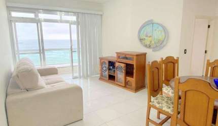 Apartamento frente à praia, 02 dormitórios, 01 vaga, praia das Pitangueiras