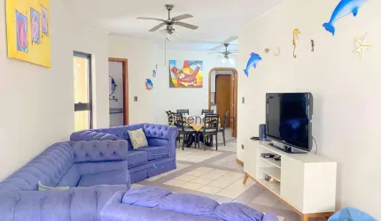 Apartamento á venda na praia das Pitangueiras, 03 dormitórios, 02 vagas de garagem.