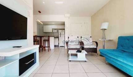 Apartamento a venda na praia das Pitangueiras, 02 dormitórios, varanda gourmet, 02 vagas de garagem e lazer
