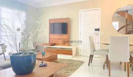 Cobertura duplex na praia das Pitangueiras, 03 dormitórios, 02 vagas, próximo à praia