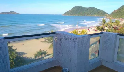 Cobertura à venda na praia do Tombo, 02 dormitórios, 01 vaga, frente à praia