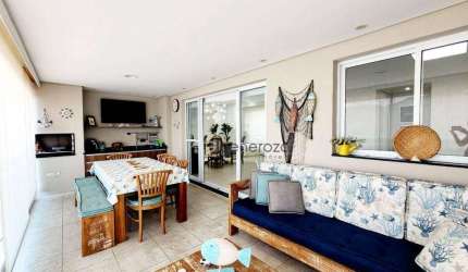 Apartamento a venda na praia das Astúrias, varanda gourmet, 03 dormitórios, 02 vagas de garagem e lazer completo