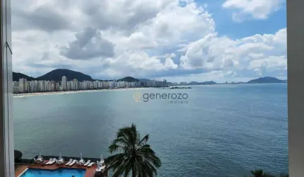 Apartamento a venda na praia das Astúrias, frente ao mar, 03 dormitórios, 02 vagas e lazer