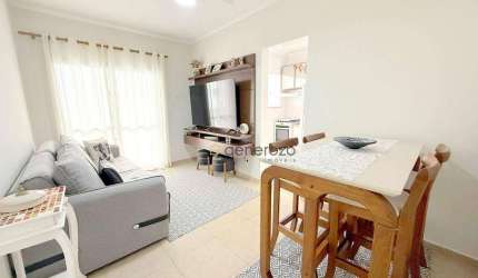 Apartamento na praia das Pitangueiras, 01 dormitório, 01 vaga, sacada, próximo à praia