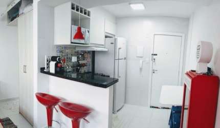 Sala living, totalmente reformada, porteira fechada, frente mar, Bairro: Itararé, São Vicente/SP
