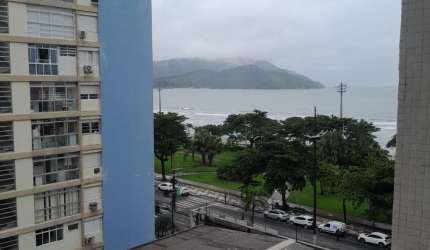 Apartamento Vista Mar , 2 quartos, sacada, prédio frente mar, Bairro: Boqueirão/Embaré, Cidade: Santos/SP