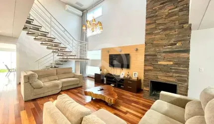 Casa alto padrao em condominio fechado para venda e locacao no bairro Pineville em Pinhais.