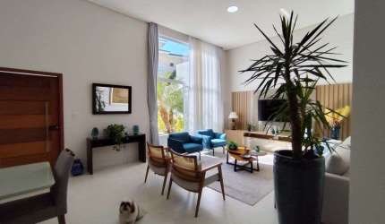 Casa no condomínio vale dos cristais térrea A venda com 190m² c/ 03 quartos, Lagoa - Macaé - RJ