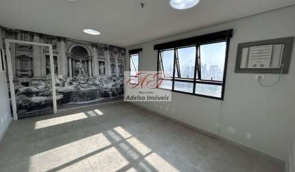 Sala Comercial de Alto Padrão no Coração de Santos-SP, Bairro Macuco: 1 Sala, 1 Banheiro, 1 Vaga, 58m²!