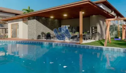 Village com 2 Quartos Suítes, infraestrutura, 2 vagas, 500m da praia.