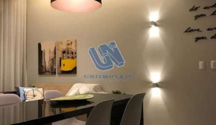 Lindo Apartamento Decorado quarto e sala no Caminho das Árvores 45m2 (Taxas Inclusas)