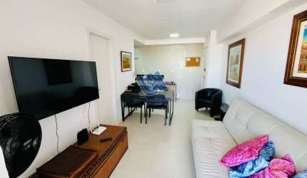 Premium Stella Maris apartamento quarto e sala mobiliado com varanda 46,18m2 em Stella Maris