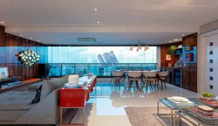 Apartamento mobiliado e decolado com vista mar 3 Suítes sendo 1 com closet156m2 no Horto Florestal