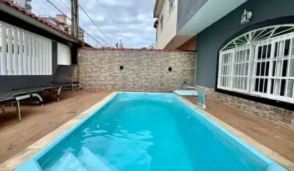Casa Isolada Sobradada Duplex 3 Dorm Piscina Churrasqueira Mobiliada na Ocian