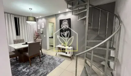 Cobertura dois pisos, 90m²