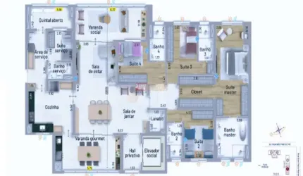 Apartamento no Bairro Nova Petrópolis em São Bernardo do Campo
