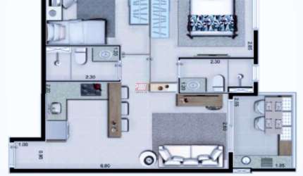 Apartamento no Bairro Rudge Ramos em São Bernardo do Campo